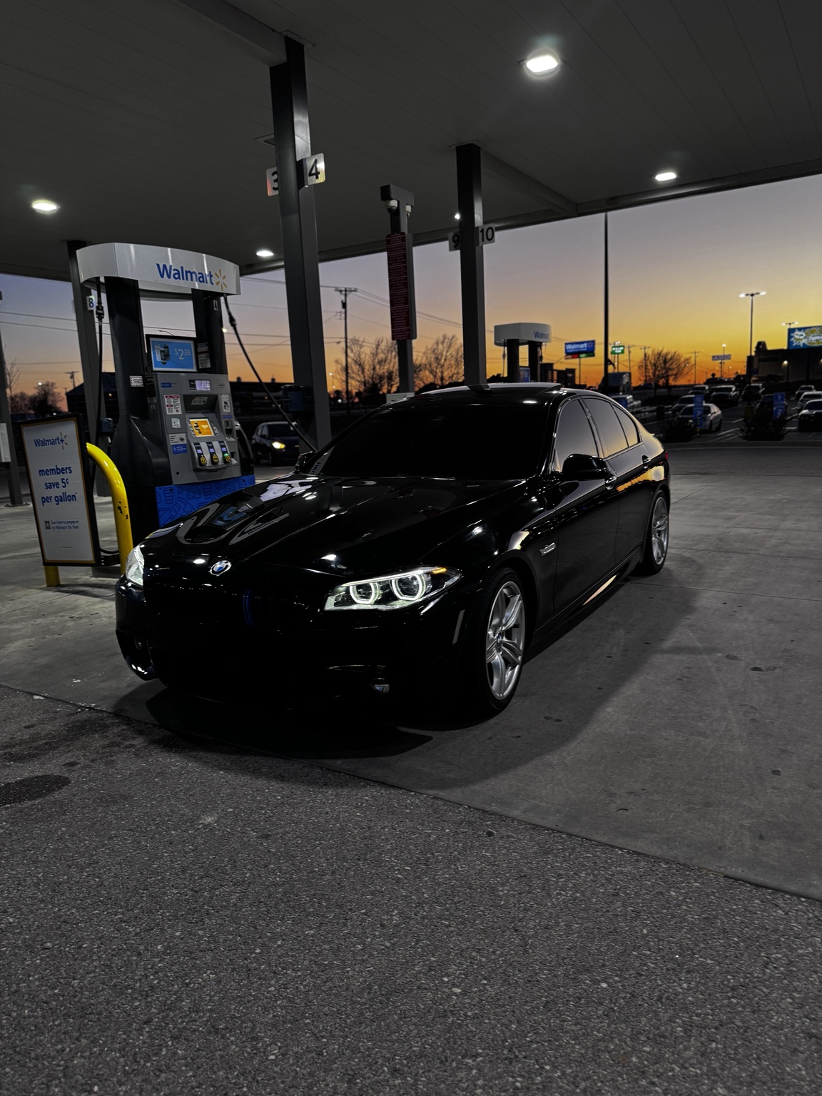 BMW 550i interior lighting