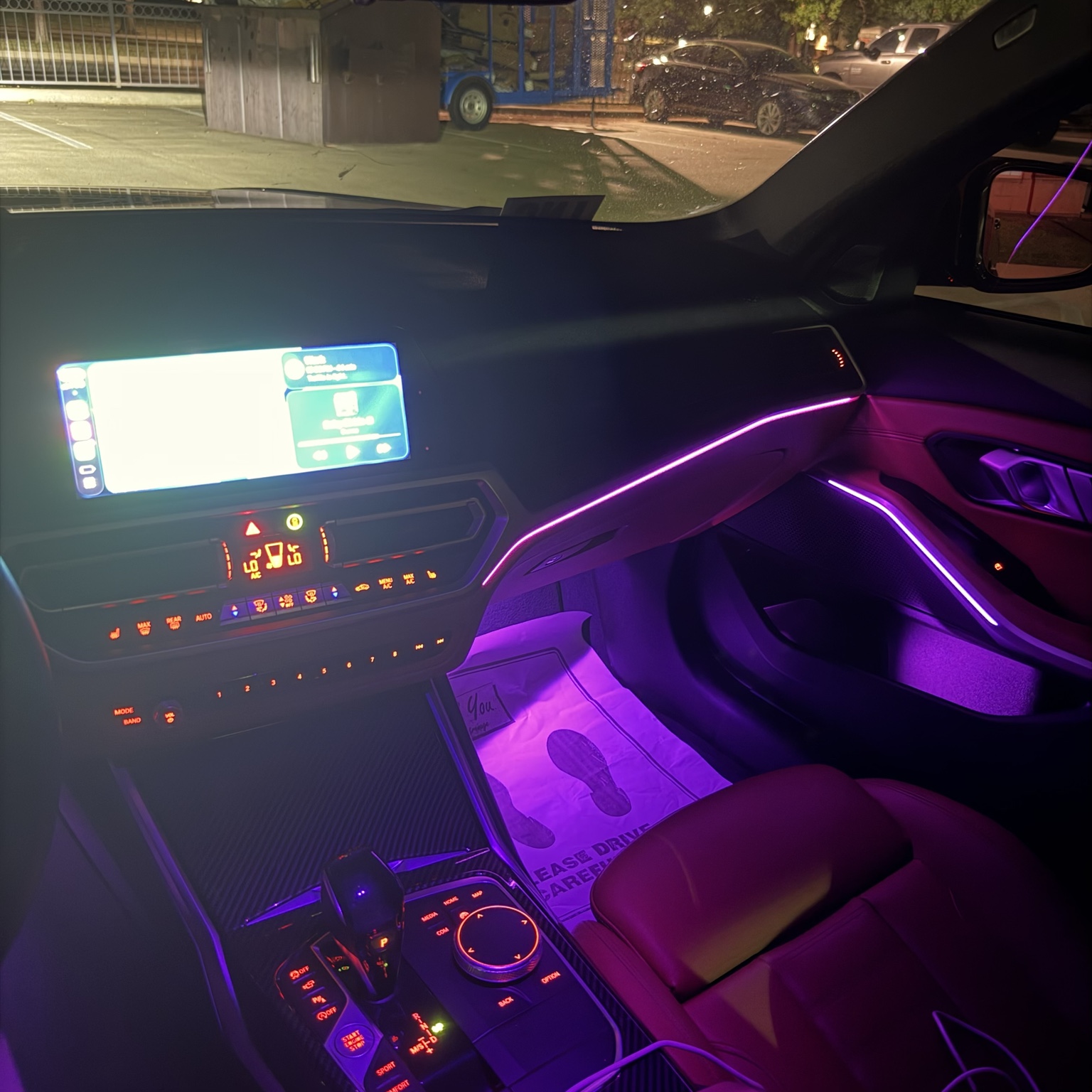 BMW ambient lighting at night