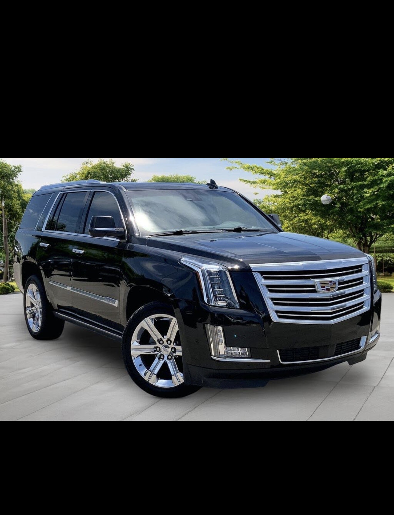 Black 2018 Cadillac Escalade Platinum exterior